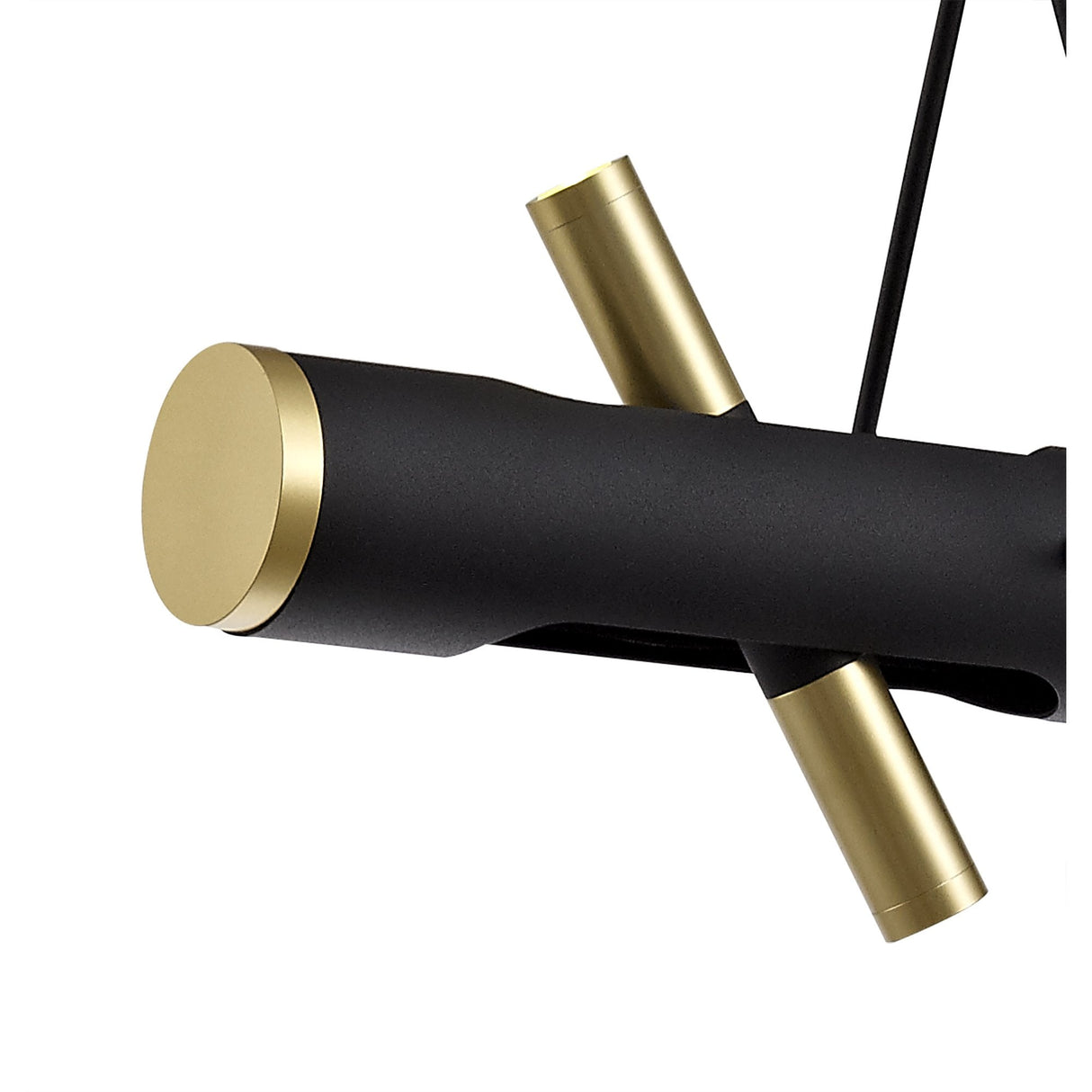 Elegant Sand Black and Gold LED Pendant Light, 4x2W, 3000K, 1120 Lumens, 3-Year Warranty