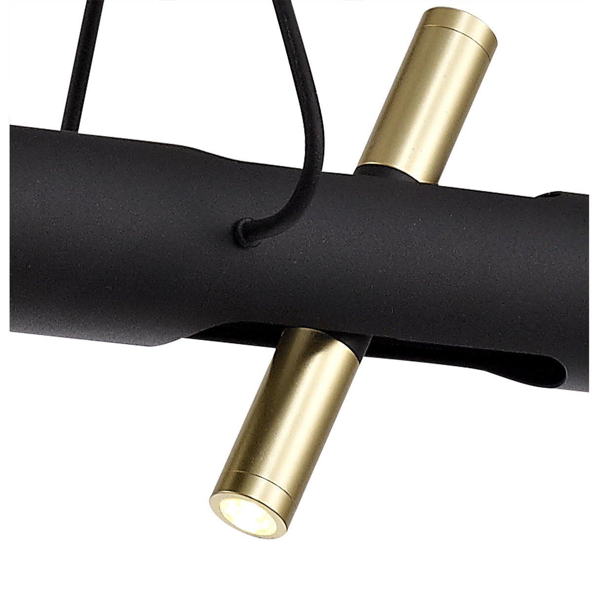 Elegant Sand Black and Gold LED Pendant Light, 4x2W, 3000K, 1120 Lumens, 3-Year Warranty