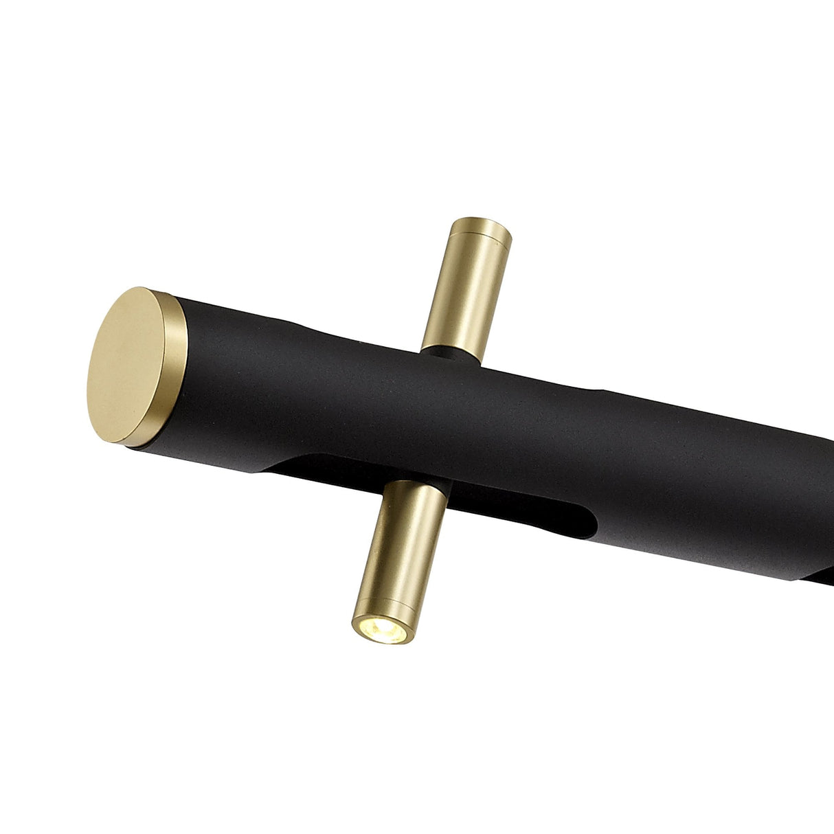 Elegant Linear LED Pendant Light in Sand Black and Gold - 3000K Warm White, 2800lm, Integrated 20W Total, 3-Year Warranty