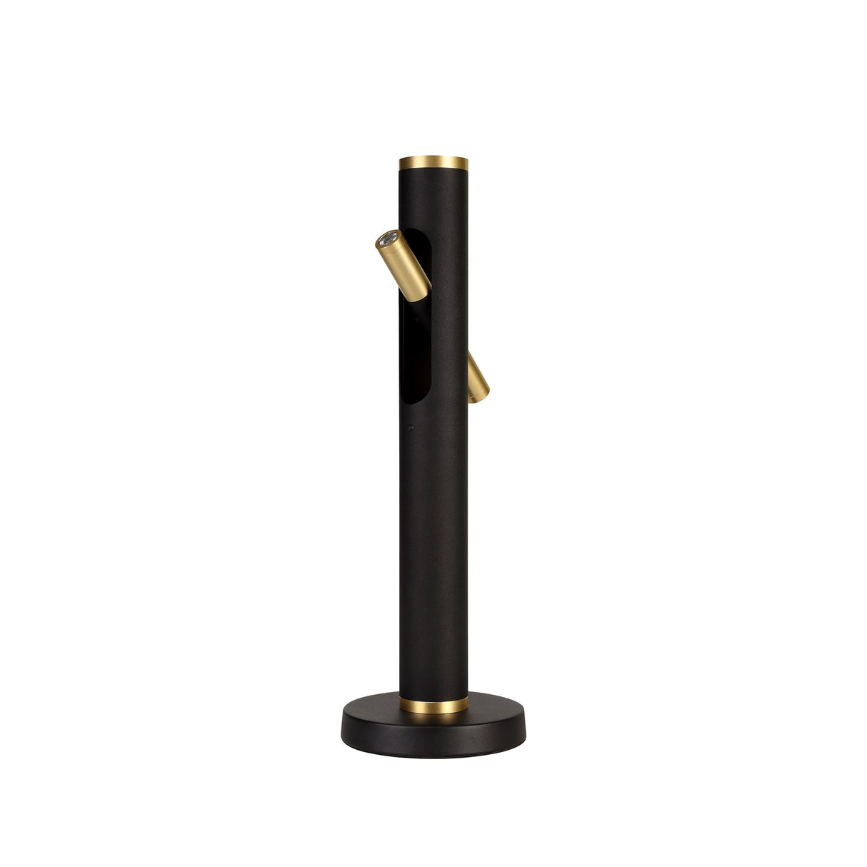 Elegant Sand Black and Gold LED Table Lamp with Warm White Glow, 2x2W, 560lm, 3-Year Warranty