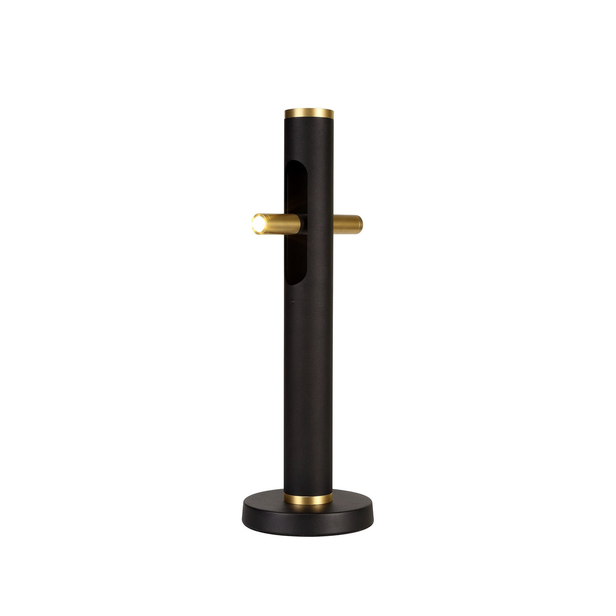 Elegant Sand Black and Gold LED Table Lamp with Warm White Glow, 2x2W, 560lm, 3-Year Warranty