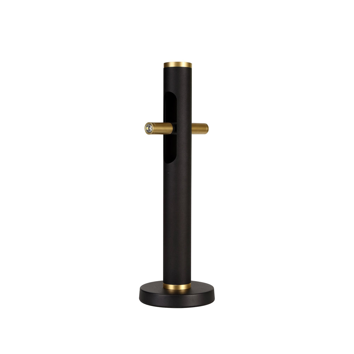 Elegant Sand Black and Gold LED Table Lamp with Warm White Glow, 2x2W, 560lm, 3-Year Warranty
