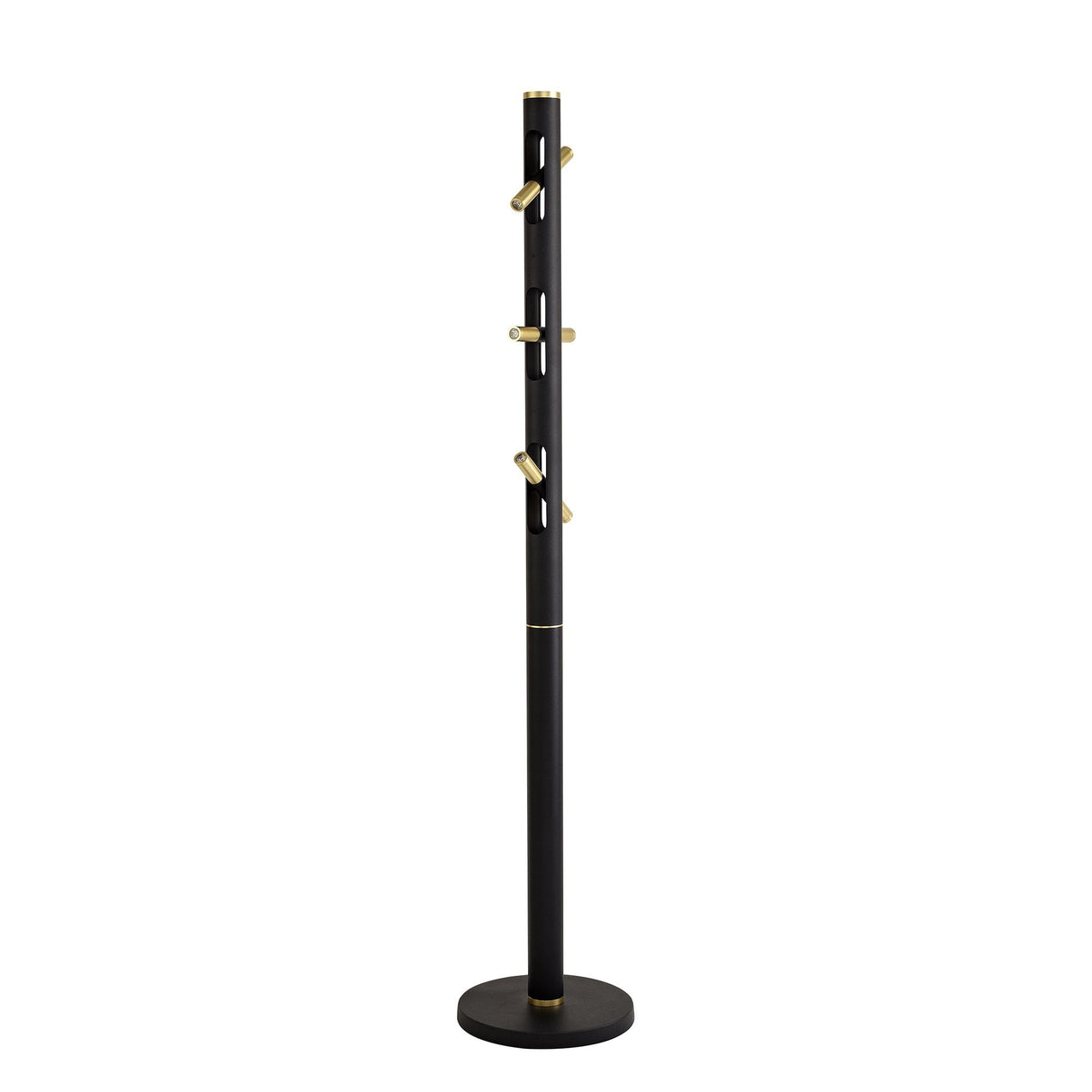 Modern Elegance Floor Lamp with 6 LED, Sand Black & Gold Finish, 1680lm, 3-Year Warranty
