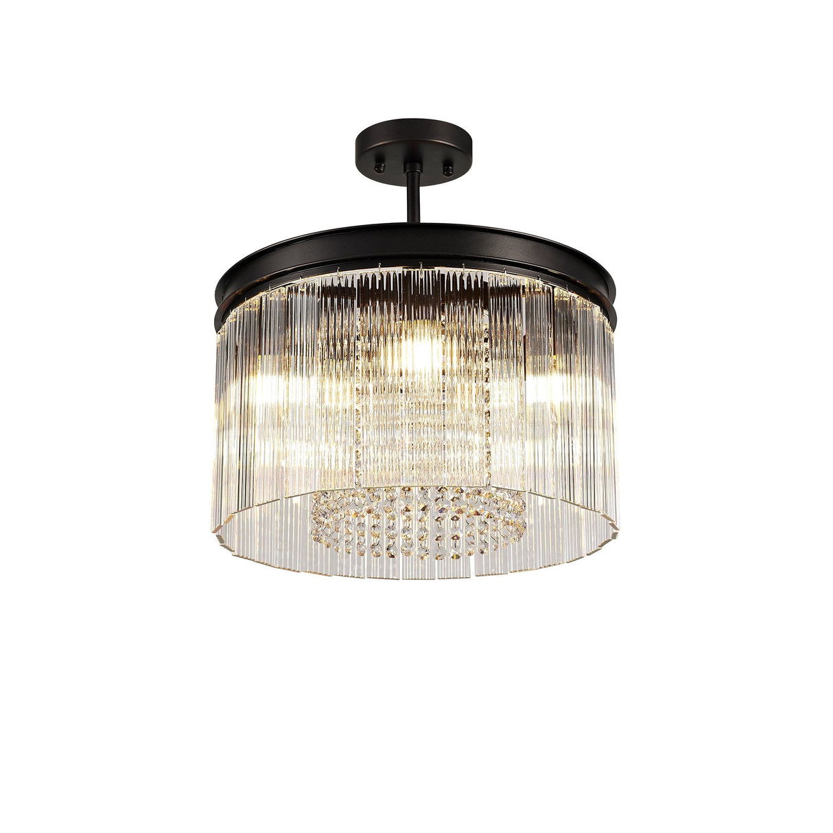 Elegant 5-Light Round Pendant with Brown Oxide Finish