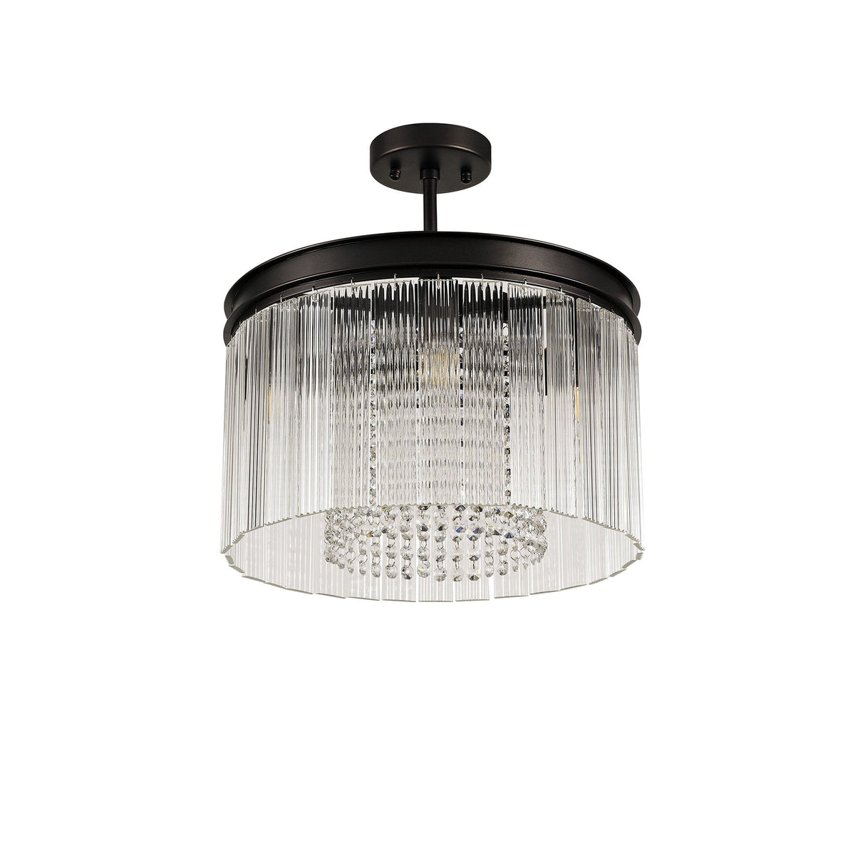 Elegant 5-Light Round Pendant with Brown Oxide Finish