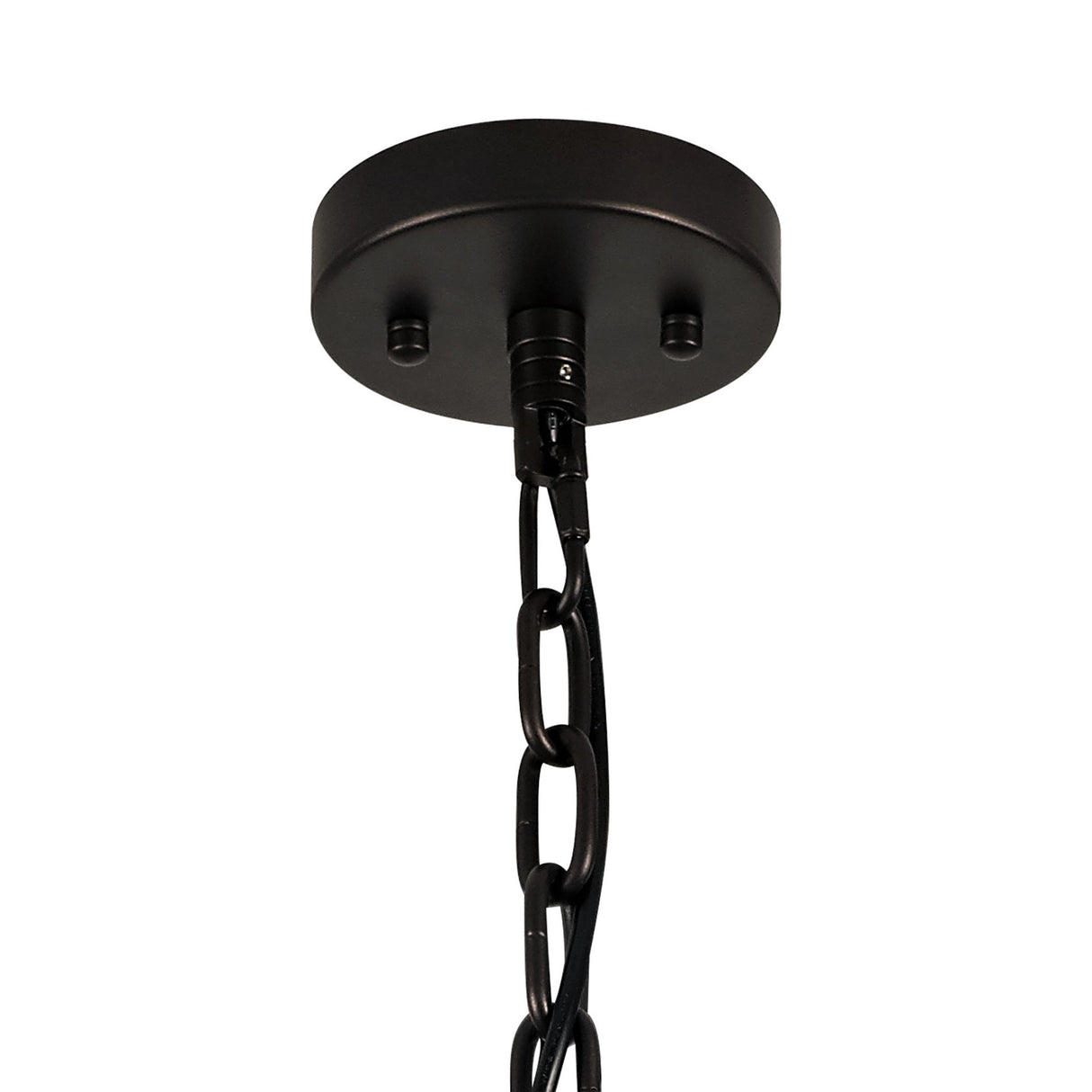 Rustic Elegance: 8-Light Brown Oxide Crystal Pendant Chandelier