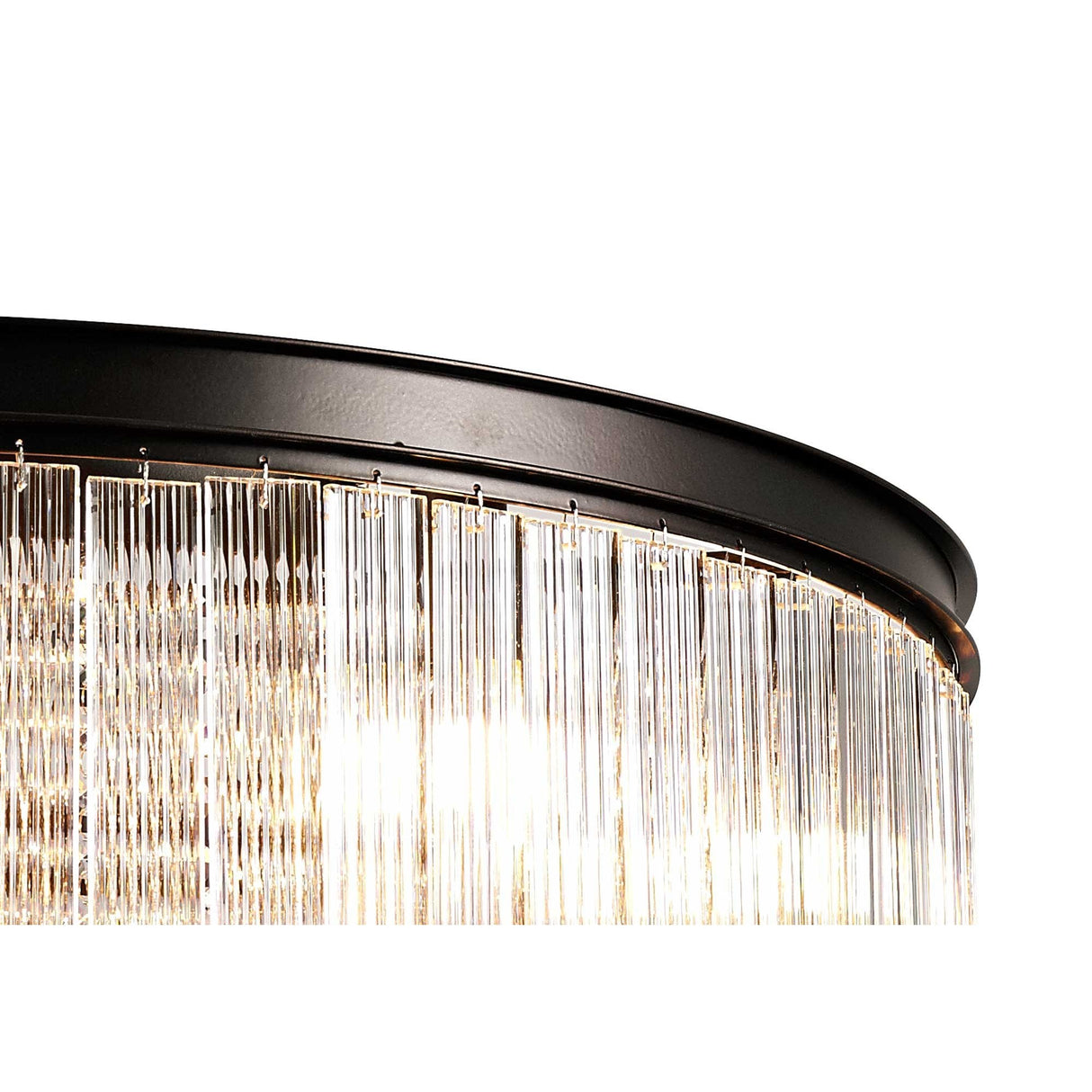 Elegant 10-Light Circular Chandelier, Brown Oxide Finish