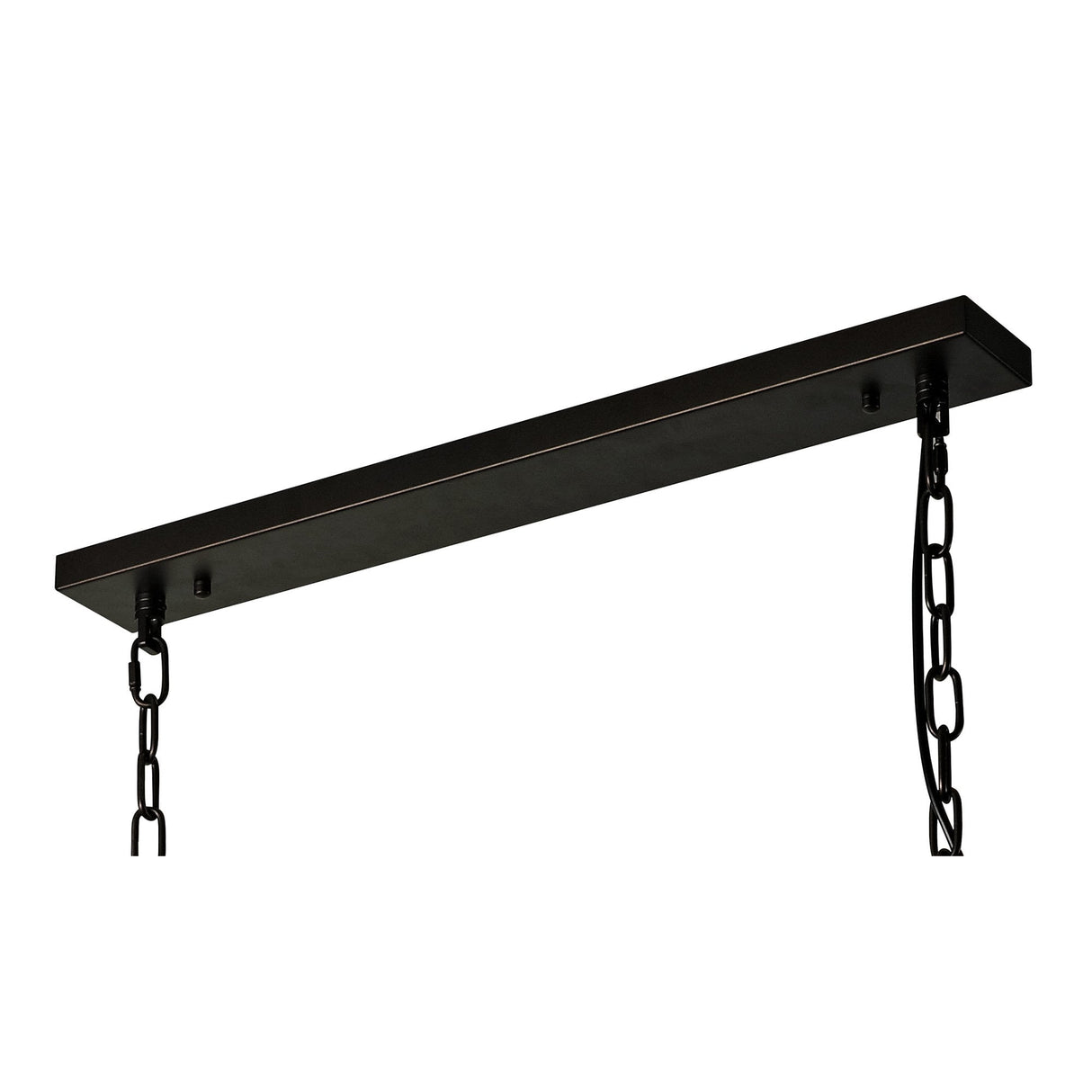 Elegant 11-Light Rectangular Chandelier in Brown Oxide Finish
