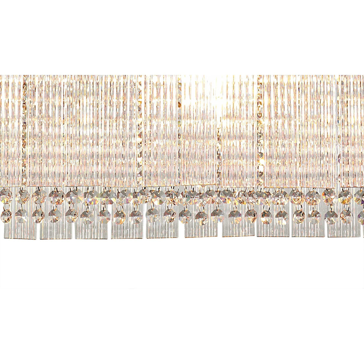 Elegant 11-Light Rectangular Chandelier in Brown Oxide Finish