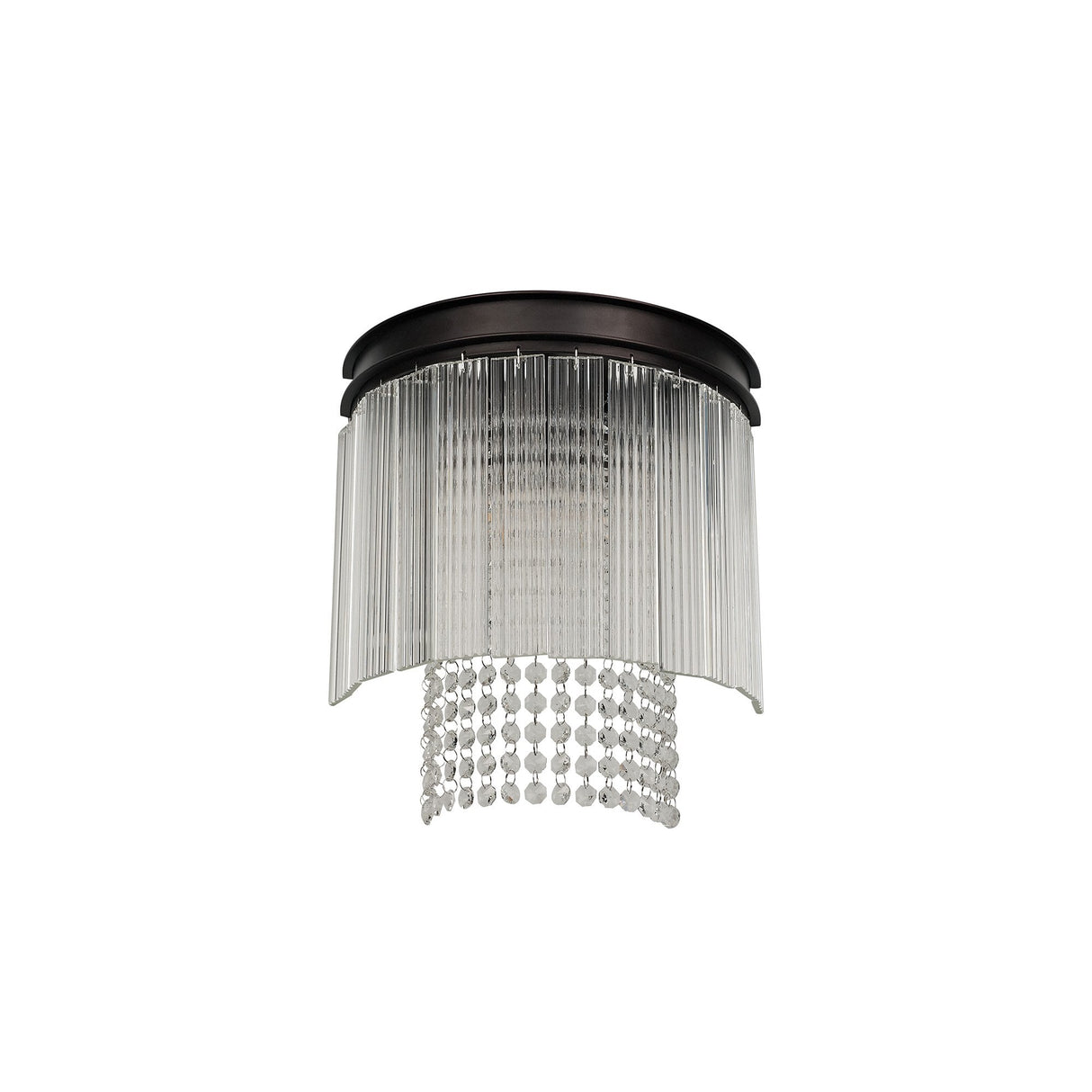 Rustic Elegance Dual Sconce Light with Clear Accents