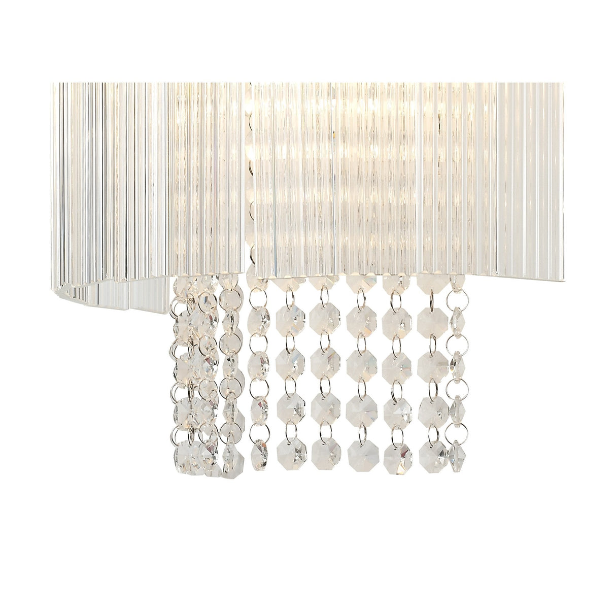 Rustic Elegance Dual Sconce Light with Clear Accents