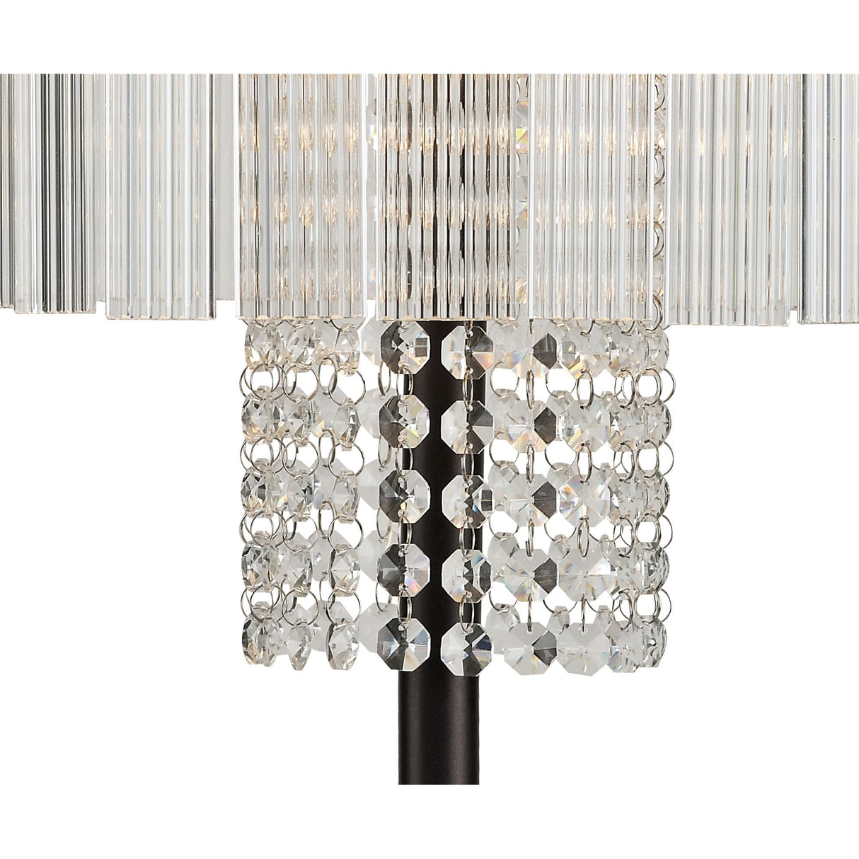 Elegant Six-Light Table Lamp in Brown Oxide Finish