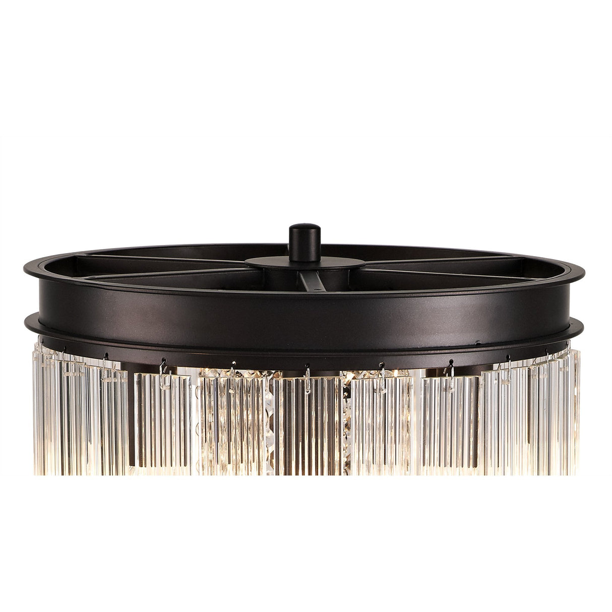 Elegant Six-Light Table Lamp in Brown Oxide Finish