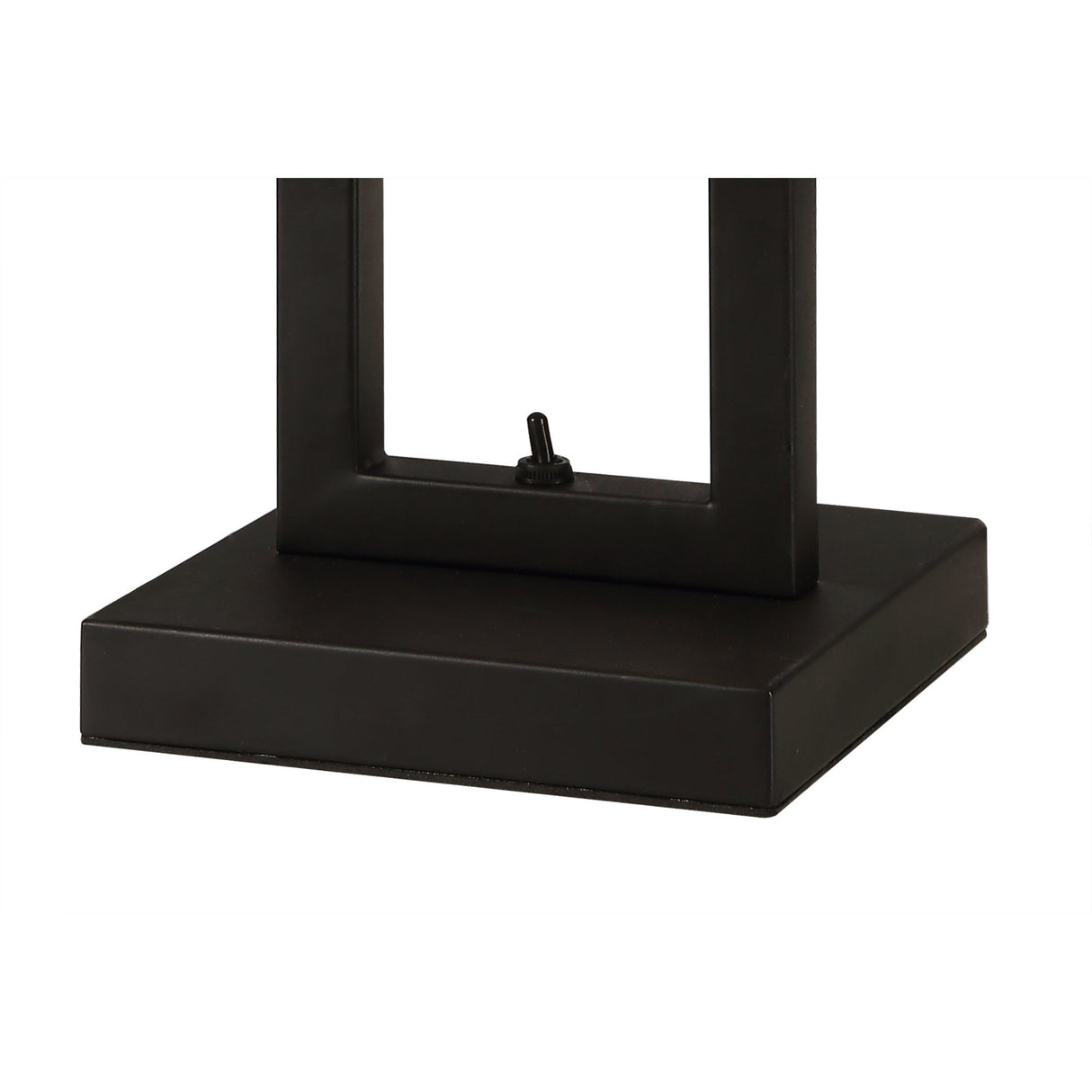 Contemporary Artistic Table Lamp in Matte Black with Crystal Sand Glass Shade