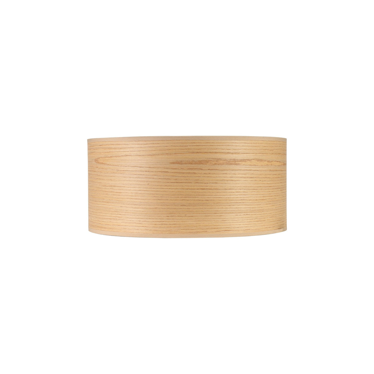 Circular Wood Effect Pendant Shade, Light Oak and White Laminate, 395mm Diameter