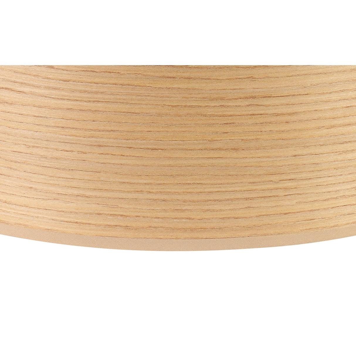 Circular Wood Effect Pendant Shade, Light Oak and White Laminate, 395mm Diameter