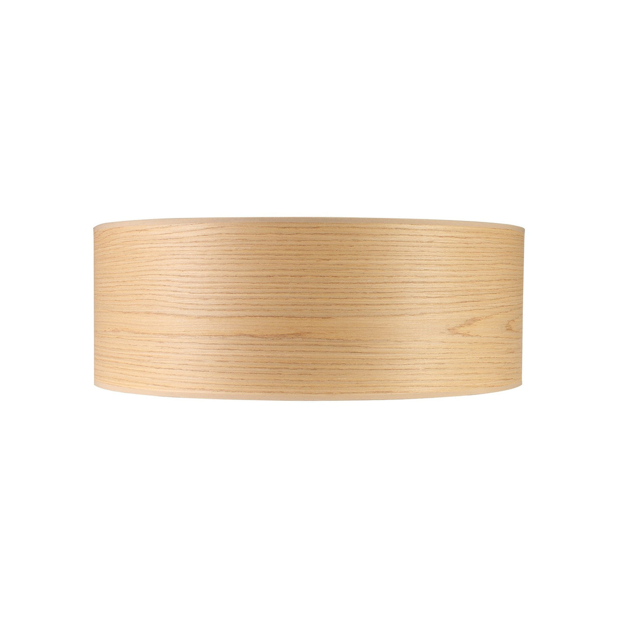 Elegant Light Oak and White 600mm Round Wood Effect Shade with Laminate Finish