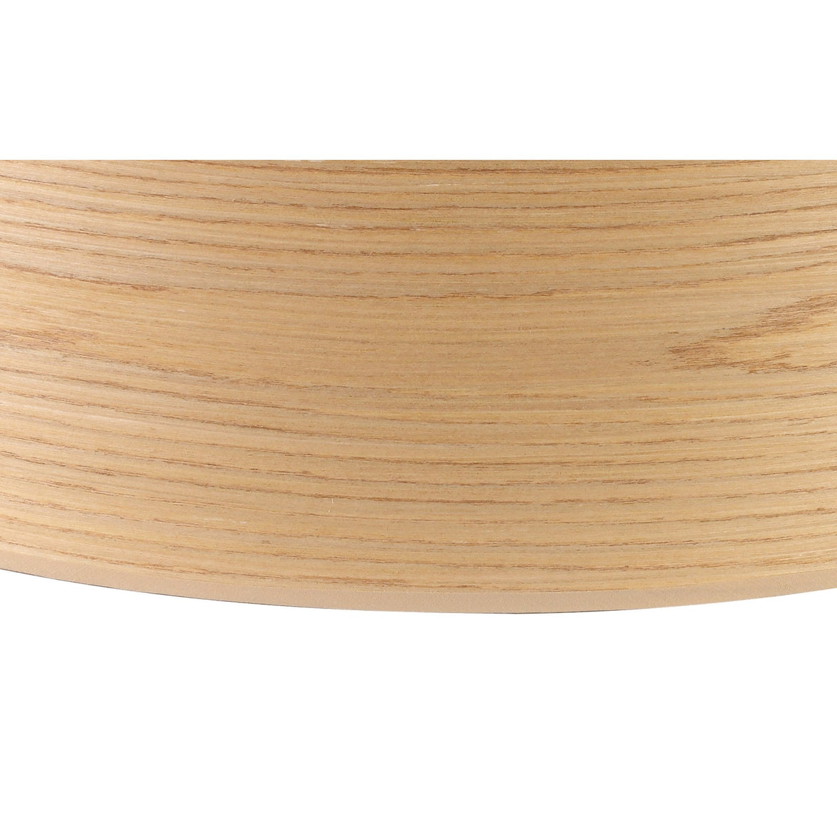 Elegant Light Oak and White 600mm Round Wood Effect Shade with Laminate Finish