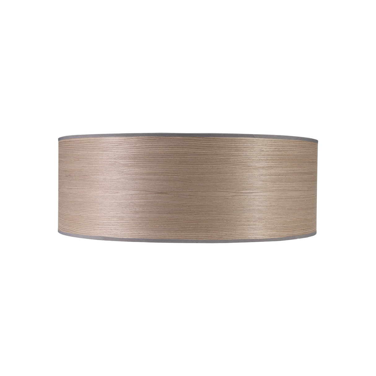 Round Wood Effect Pendant Shade, Grey Oak and White Laminate, 600mm