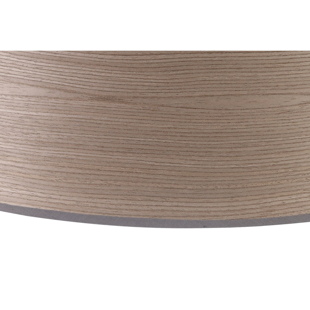 Round Wood Effect Pendant Shade, Grey Oak and White Laminate, 600mm