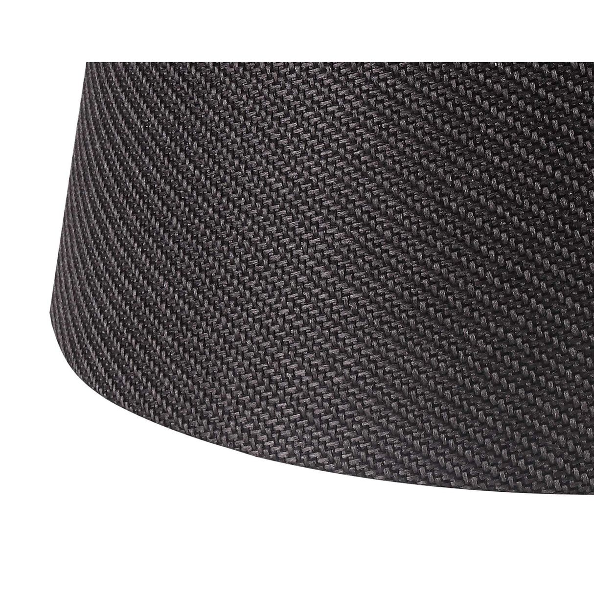 Charcoal Grey Fabric Shade with Translucent White Laminate - Round, 320/400 x 260mm