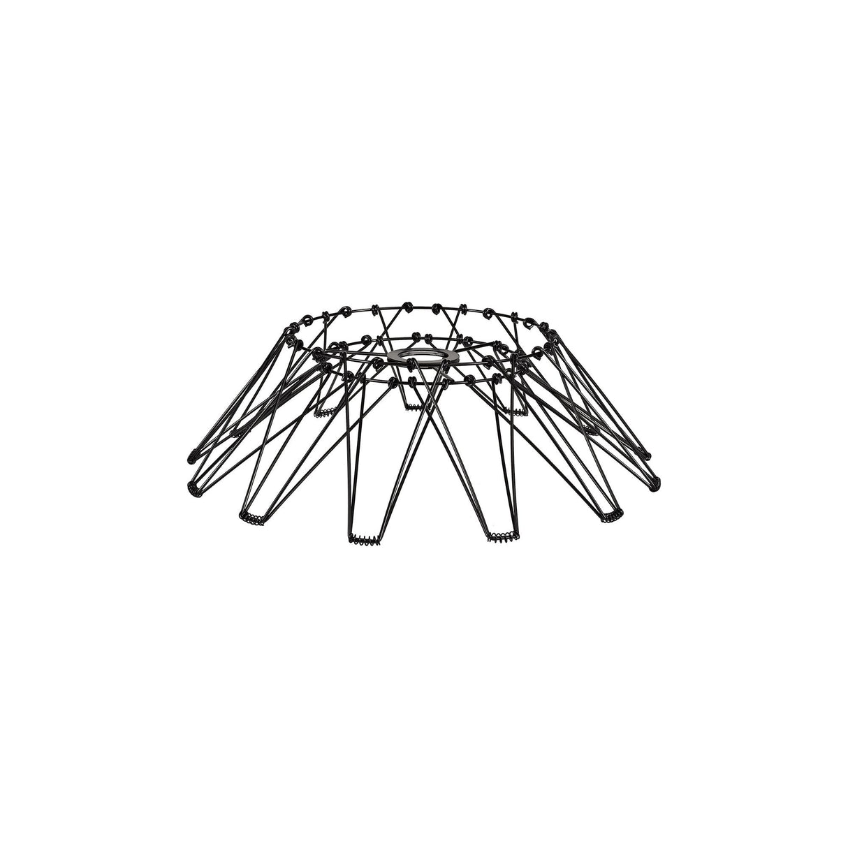 Adjustable Matte Black Non-Electric Shade, 30cm