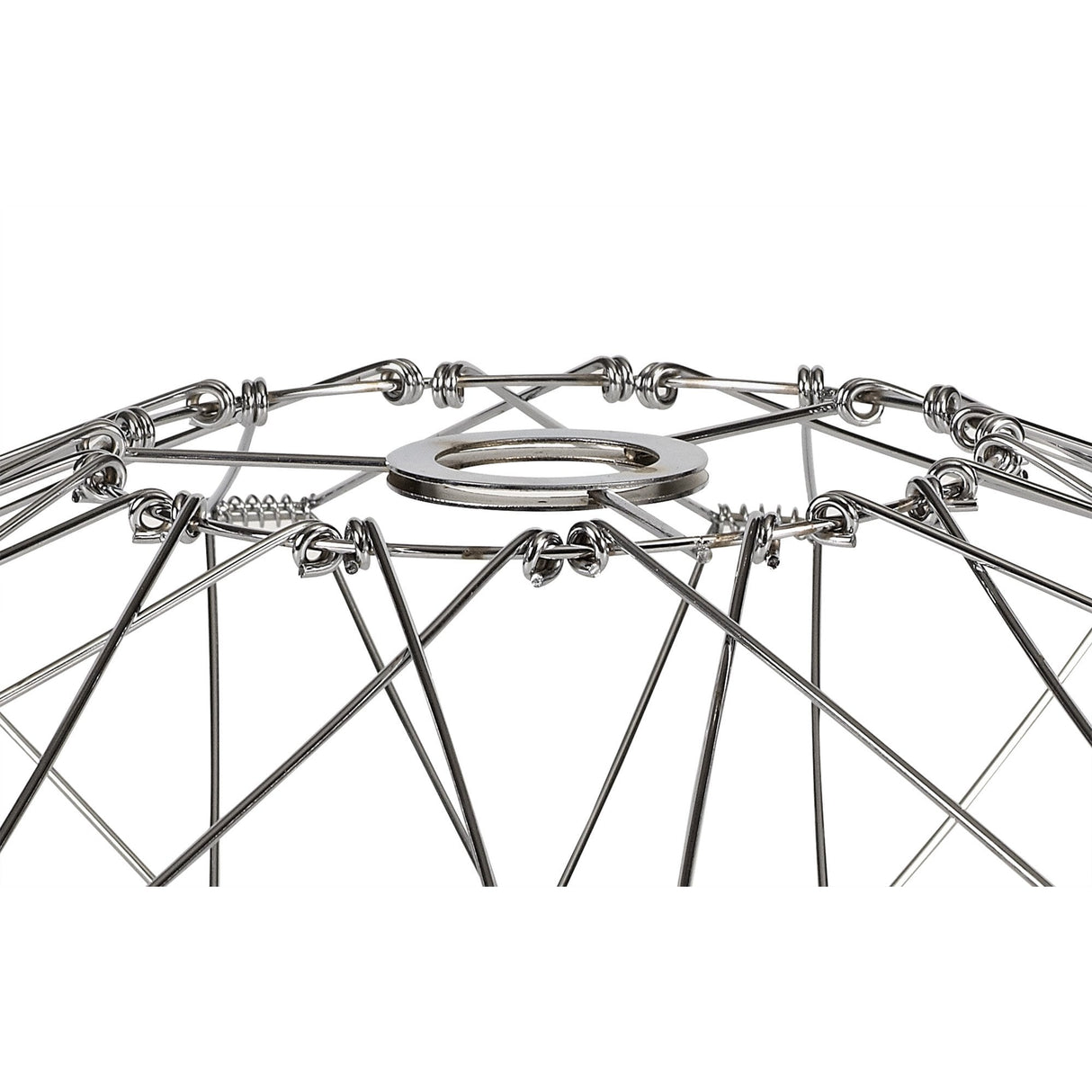 Adjustable 30cm Polished Chrome Non-Electric Flexible Lamp Shade