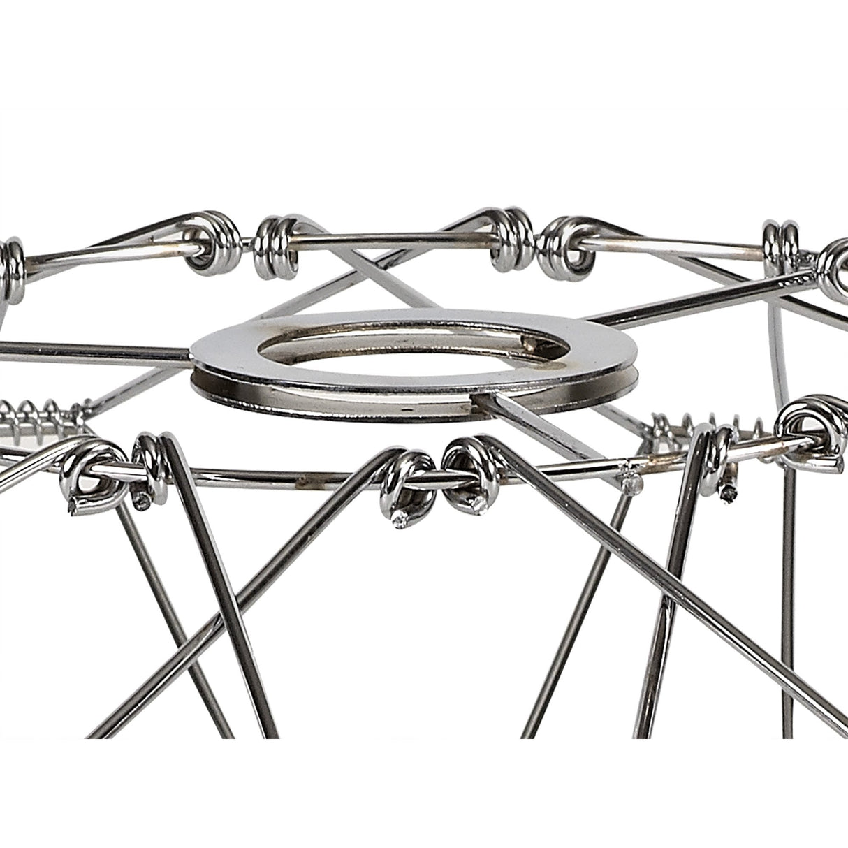 Adjustable 30cm Polished Chrome Non-Electric Flexible Lamp Shade