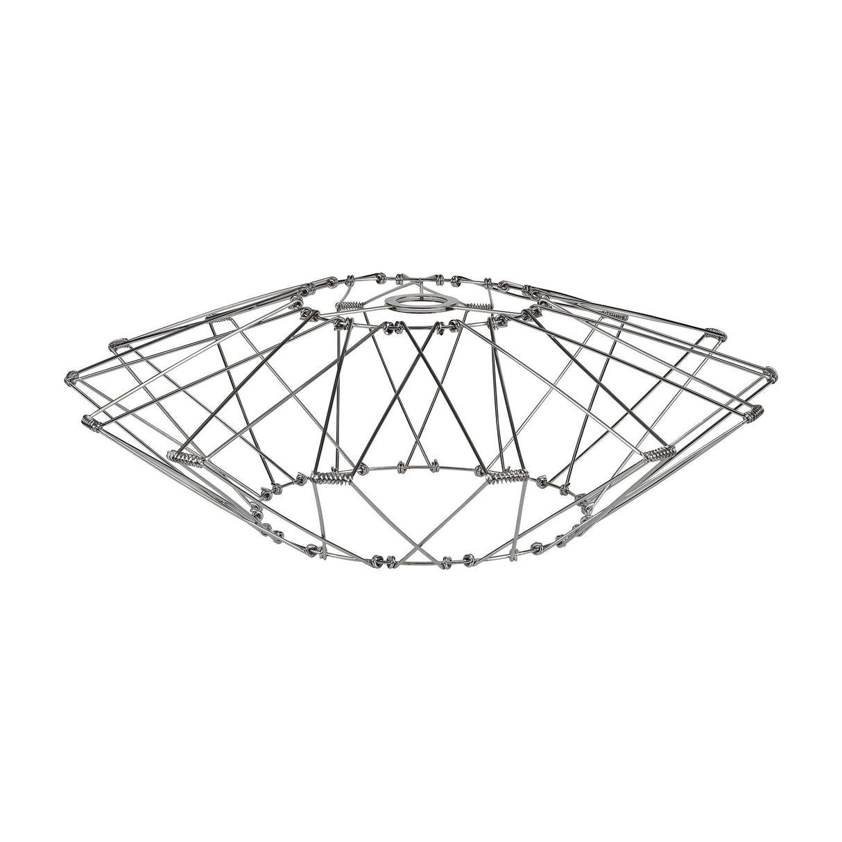 Adjustable Polished Chrome Pendant Shade - 40cm