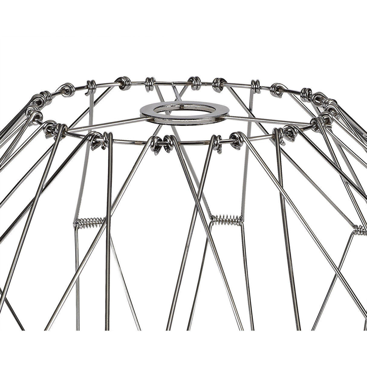 Adjustable Polished Chrome Pendant Shade - 40cm