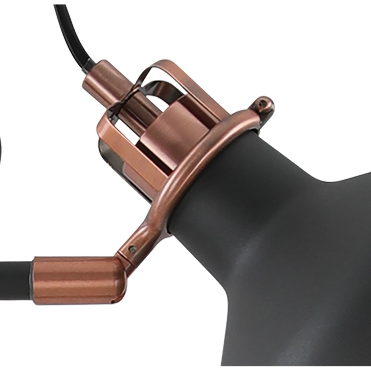 Modern Floor Lamp with Dual E27 Sockets in Sand Black and Copper Accents