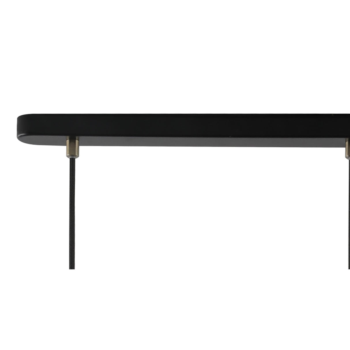 Modern Minimalist Linear Pendant Light - Matt Black & Antique Brass Finish