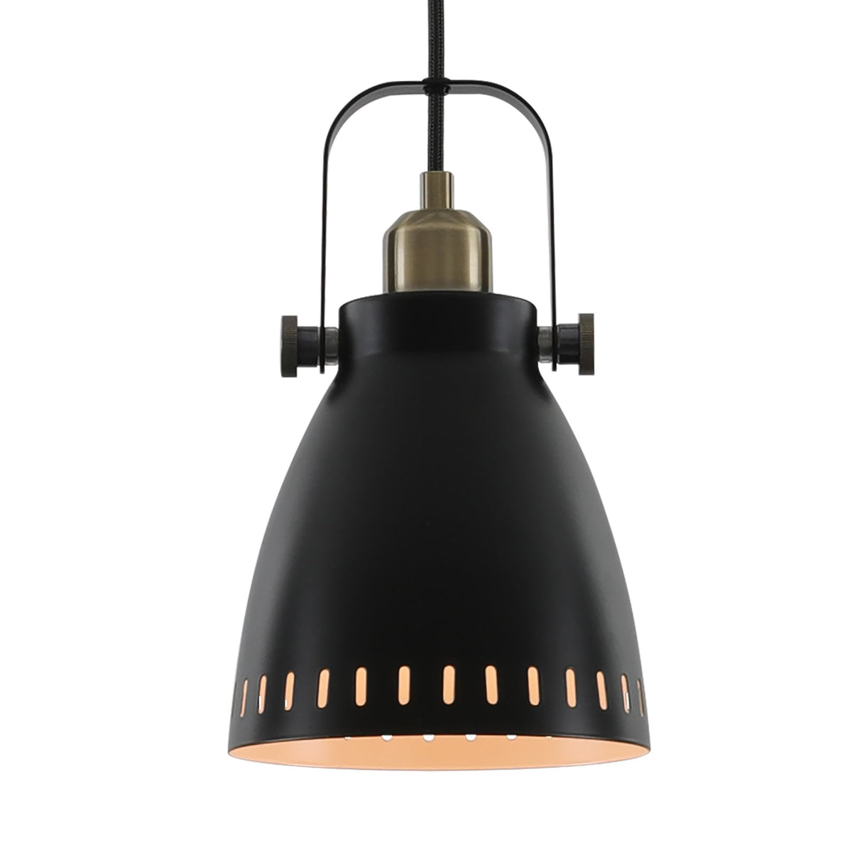 Modern Minimalist Linear Pendant Light - Matt Black & Antique Brass Finish