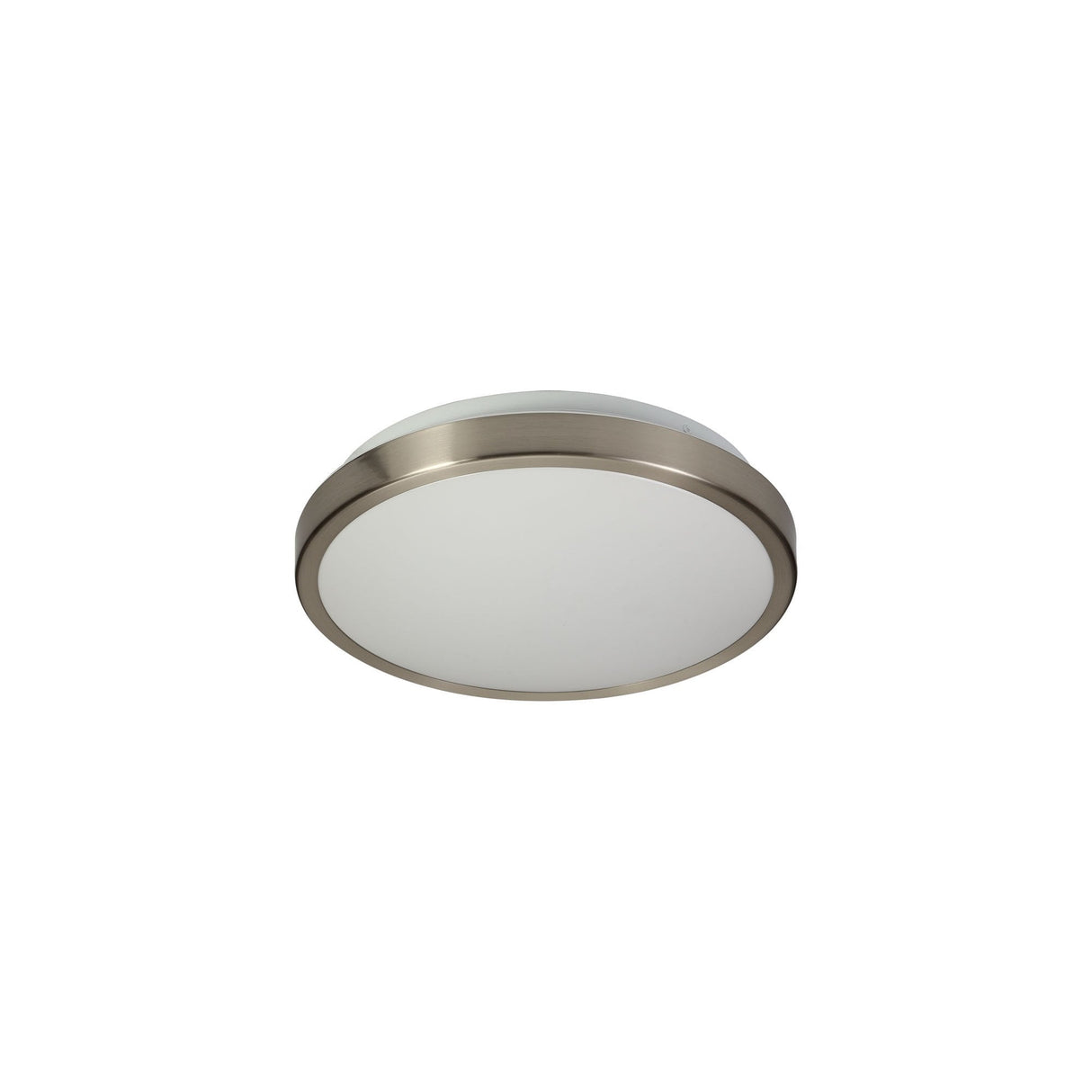 Modern Satin Nickel LED Ceiling Light, 12W, 4000K, IP44, 3-Year Warranty