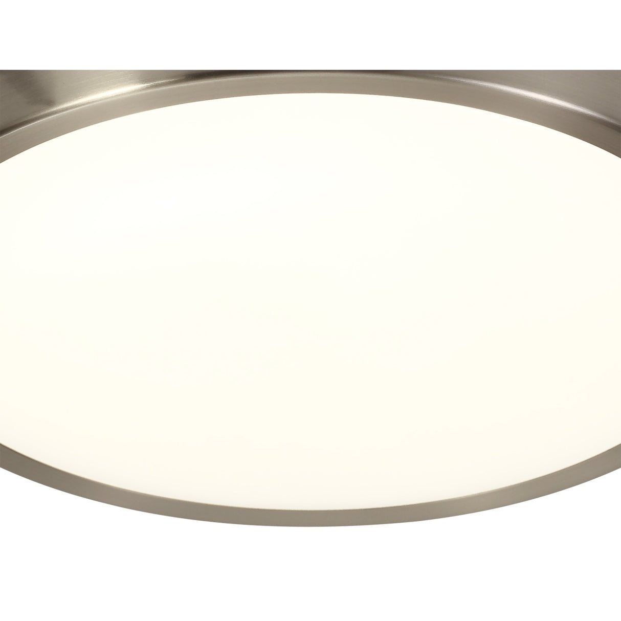 Modern Satin Nickel LED Ceiling Light, 12W, 4000K, IP44, 3-Year Warranty