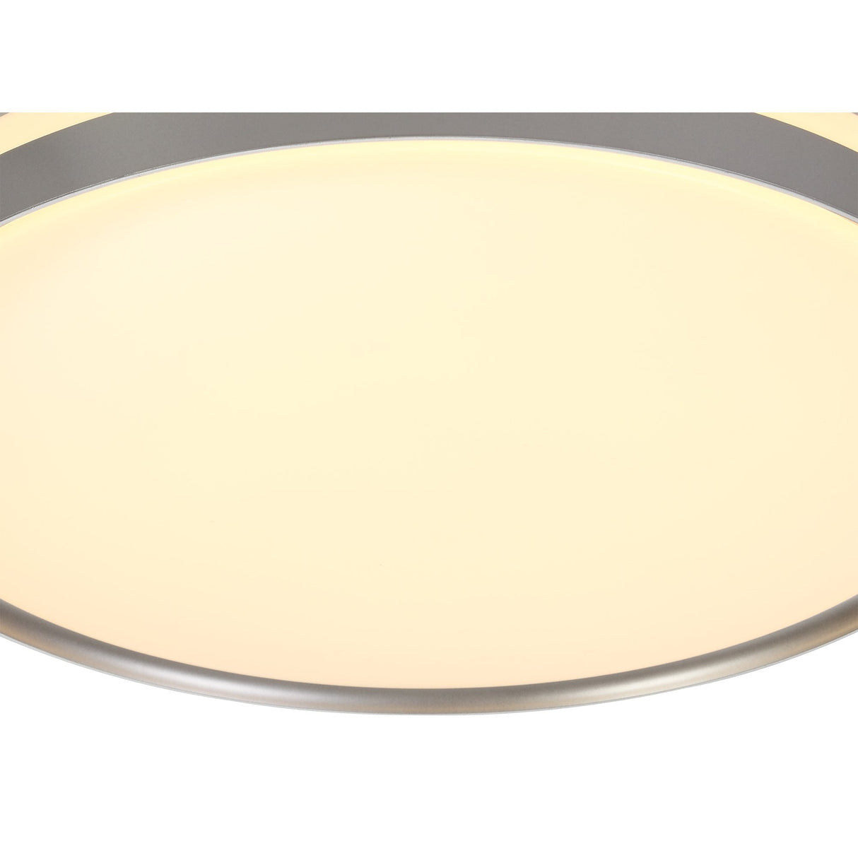 Modern 48cm Ceiling Light, 36W LED with 3-Step Dimming, Warm White 3000K, IP44 Rated, Silver/White Finish, 3-Year Warranty