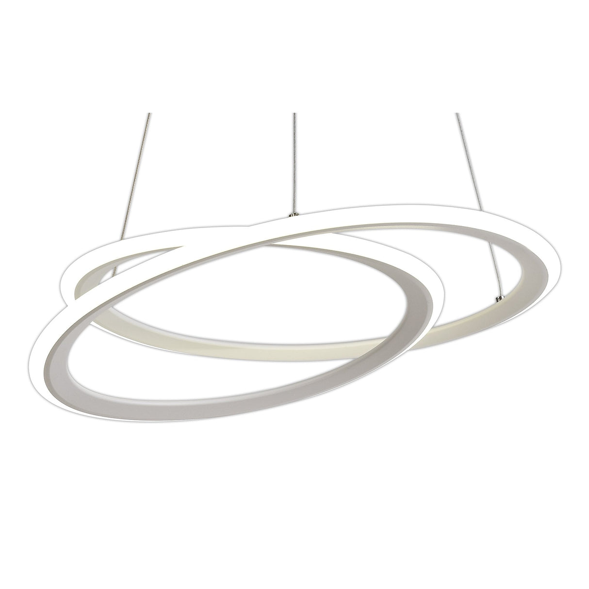 Elegant Matt White LED Pendant Light, 40W, 4000K, 3-Step Dimming, 3-Year Warranty