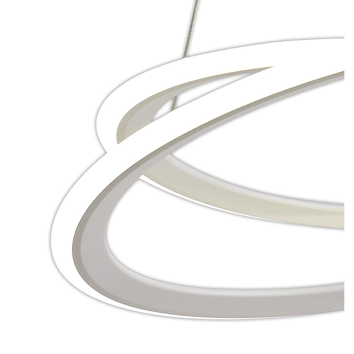 Elegant Matt White LED Pendant Light, 40W, 4000K, 3-Step Dimming, 3-Year Warranty