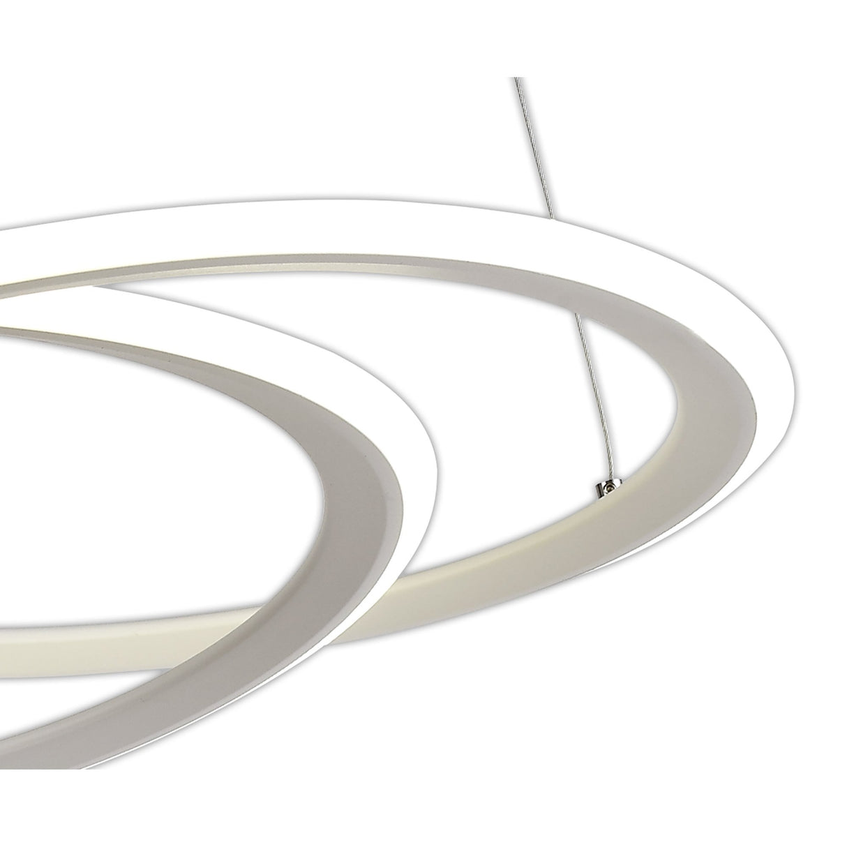 Elegant Matt White LED Pendant Light, 40W, 4000K, 3-Step Dimming, 3-Year Warranty