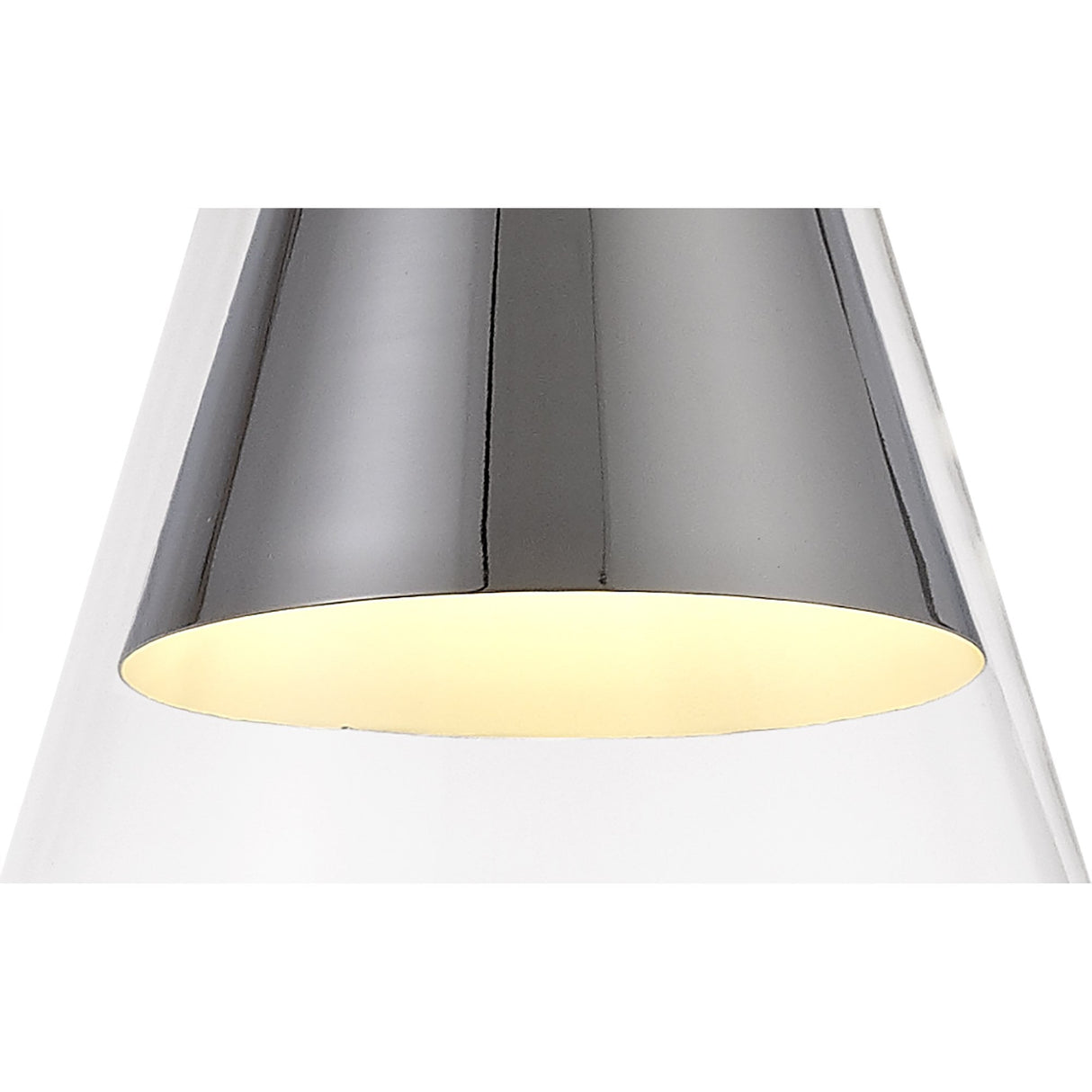 Sleek Chrome Pendant Light with Clear Glass Shade - E27 Fitting