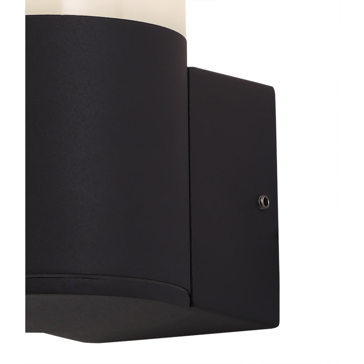 Modern Anthracite Wall Lamp with Opal Shade, E27 Compatible, IP54, 2-Year Warranty