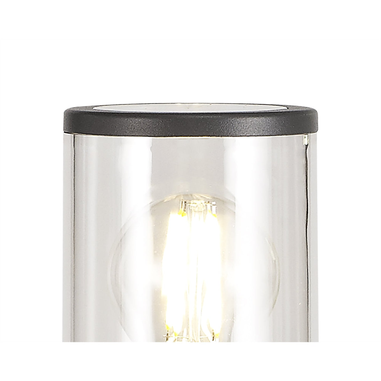 65cm Outdoor Post Light with Clear Shade, E27 Socket, Anthracite Finish, 2-Year Warranty