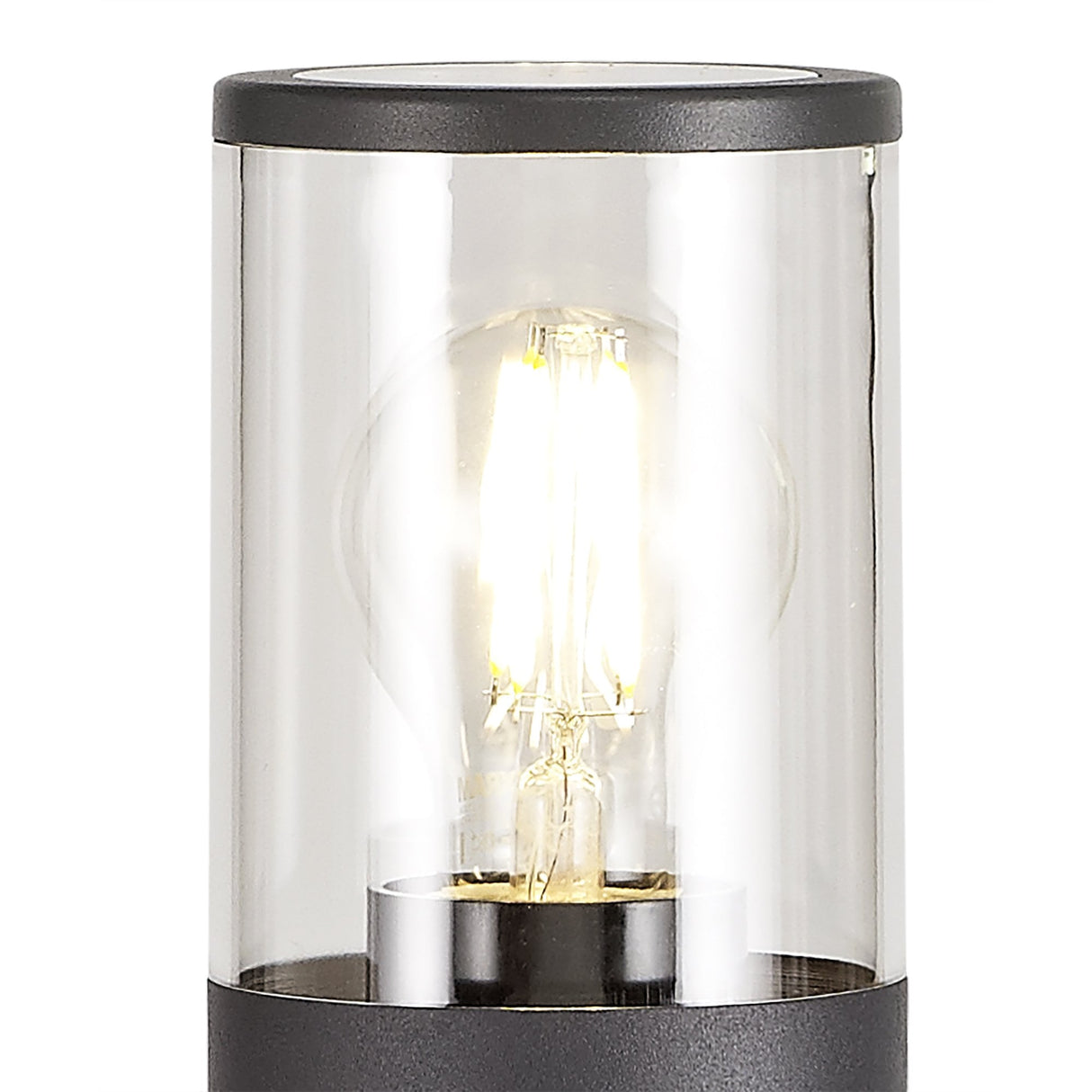 65cm Outdoor Post Light with Clear Shade, E27 Socket, Anthracite Finish, 2-Year Warranty