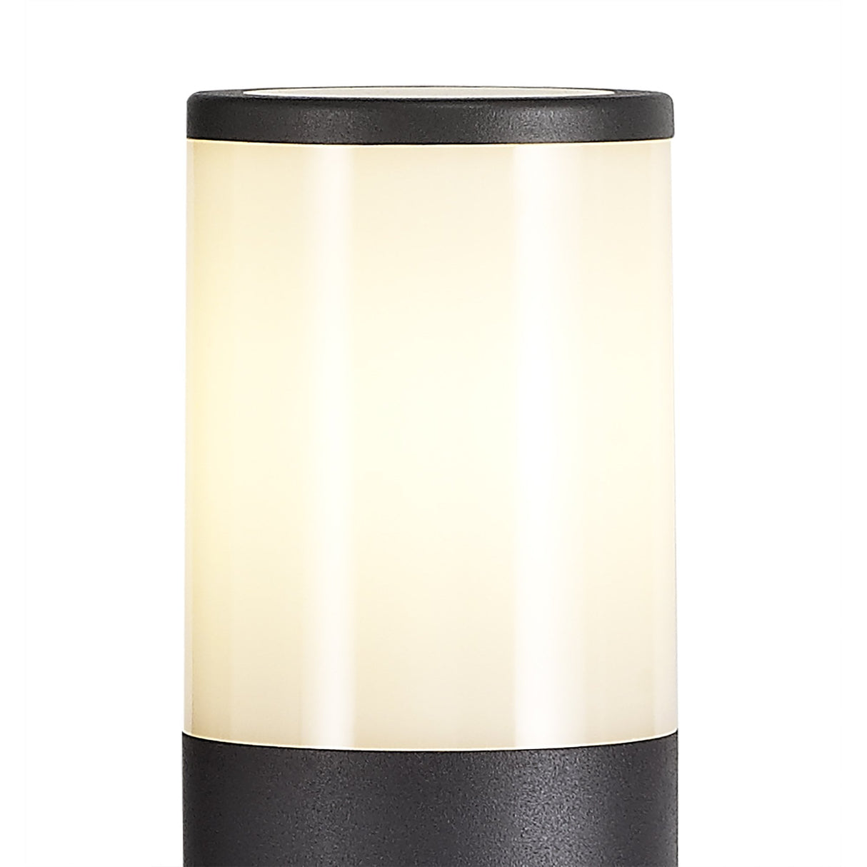 Outdoor 65cm Anthracite Post Lamp with Opal Shade, IP54, E27 Socket, 2-Year Warranty
