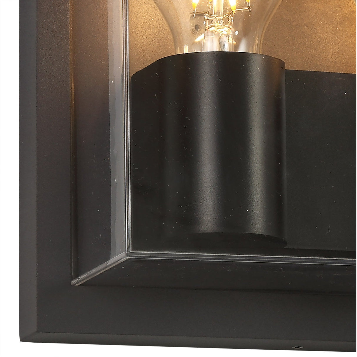 Anthracite Wall Lamp, Dual E27, IP65, Clear Shade, 2-Year Warranty