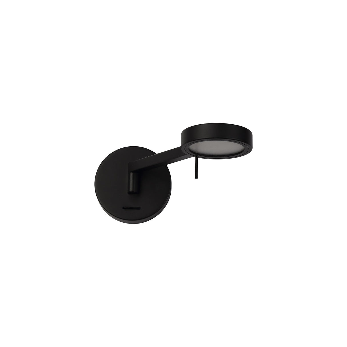 Sleek Sand Black Adjustable Wall Lamp with Integrated 8W LED, 3000K Warm White