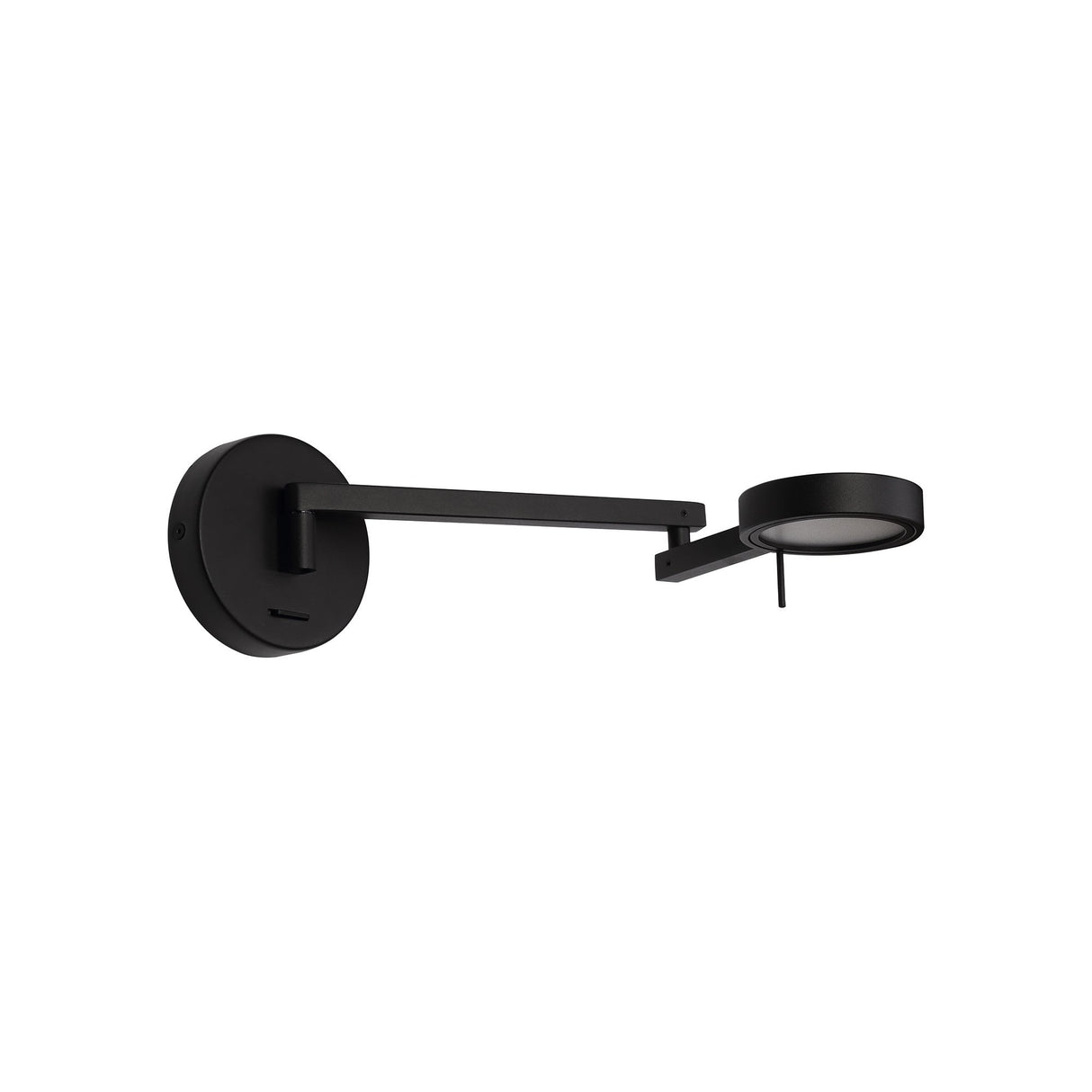 Contemporary Sand Black Adjustable LED Wall Lamp - 8W, 3000K Warm White, 3-Year Warranty