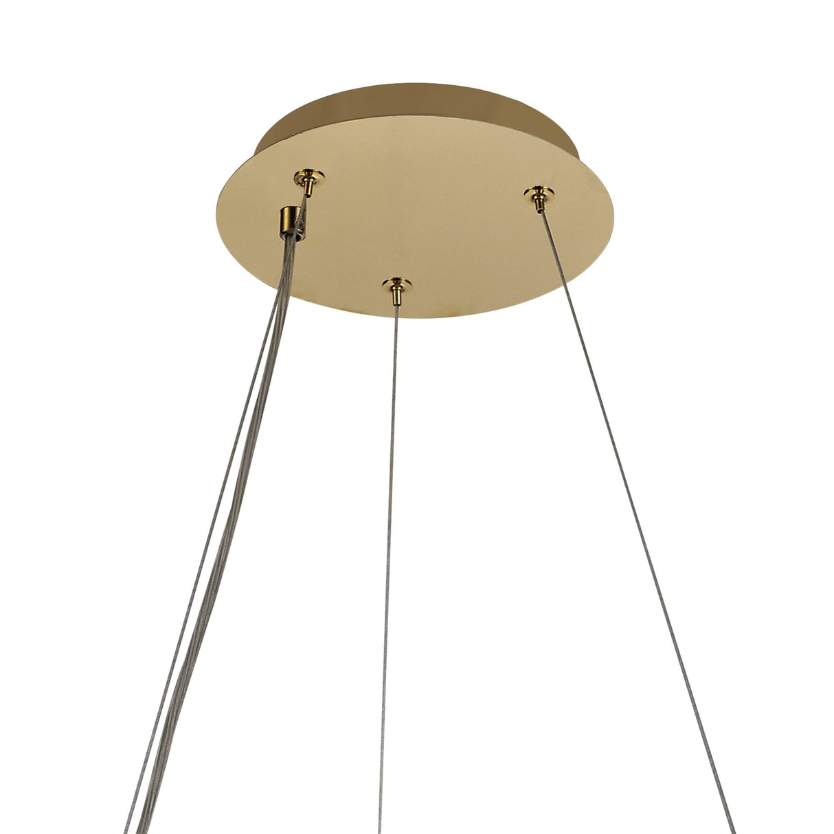Elegant 8-Light Gold and Crystal Round Chandelier, 60cm Diameter
