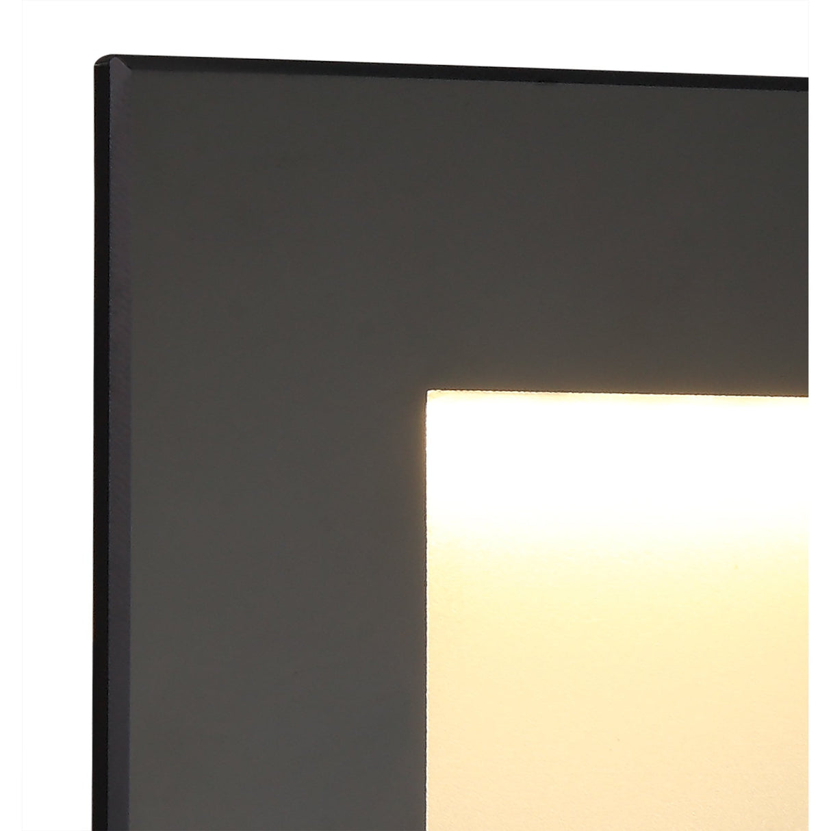 Sleek Black Recessed LED Wall Light, 3.3W, Warm White, IP65, 3-Year Warranty