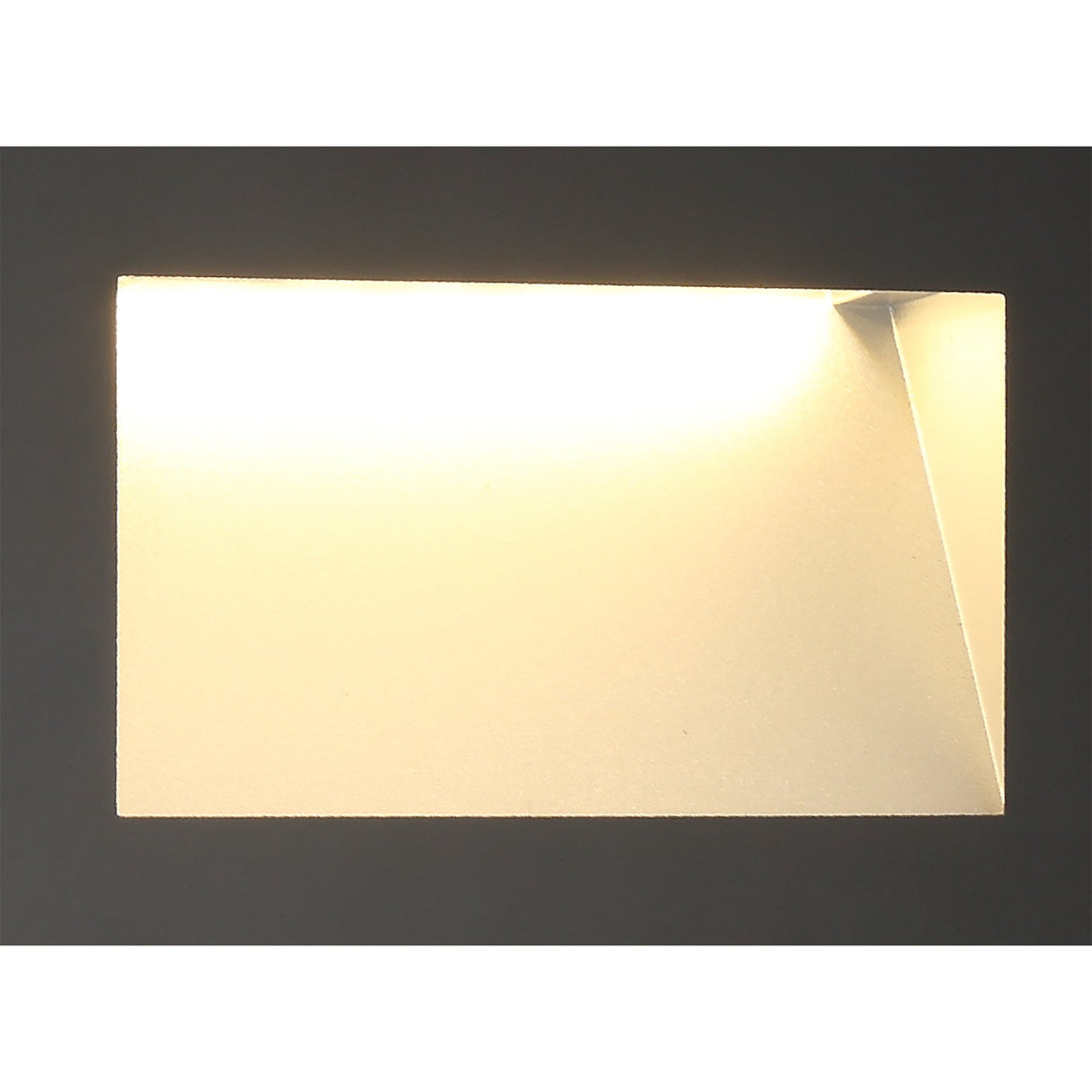 Sleek Black Recessed LED Wall Light, 3.3W, Warm White, IP65, 3-Year Warranty
